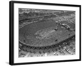 Fans Jam Philadelphia's Jfk Stadium During the Live Aid Concert-null-Framed Photographic Print