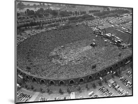 Fans Jam Philadelphia's Jfk Stadium During the Live Aid Concert-null-Mounted Photographic Print