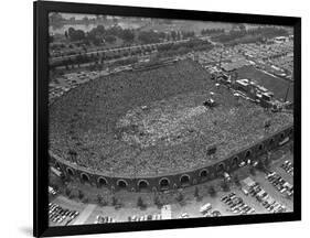 Fans Jam Philadelphia's Jfk Stadium During the Live Aid Concert-null-Framed Photographic Print