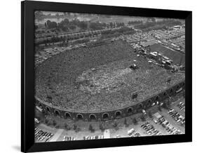 Fans Jam Philadelphia's Jfk Stadium During the Live Aid Concert-null-Framed Photographic Print