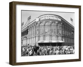 Fans Leaving Ebbets Field after Brooklyn Dodgers Game. June, 1939 Brooklyn, New York-David Scherman-Framed Photographic Print