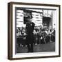 Fans Wait for Beatles-null-Framed Premium Photographic Print