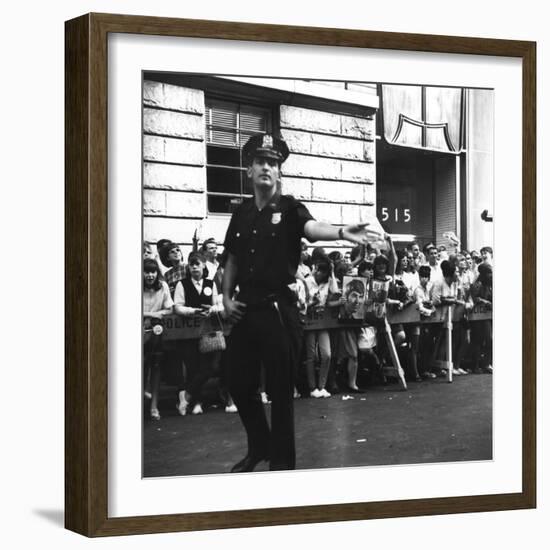 Fans Wait for Beatles-null-Framed Photographic Print