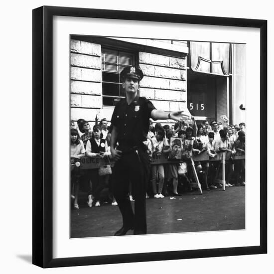 Fans Wait for Beatles-null-Framed Photographic Print