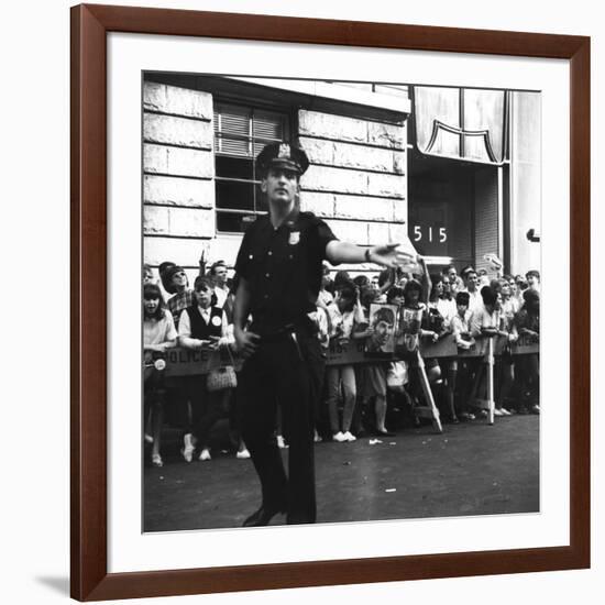 Fans Wait for Beatles-null-Framed Photographic Print