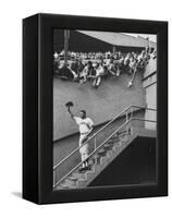 Fans Welcoming Giants Star Willie Mays at Polo Grounds-Art Rickerby-Framed Stretched Canvas