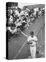 Fans Welcoming Giants Star Willie Mays at Polo Grounds-Art Rickerby-Stretched Canvas