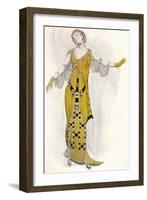 Fantaisie Sur Le Costume Moderne, Dione, C1910-Leon Bakst-Framed Giclee Print