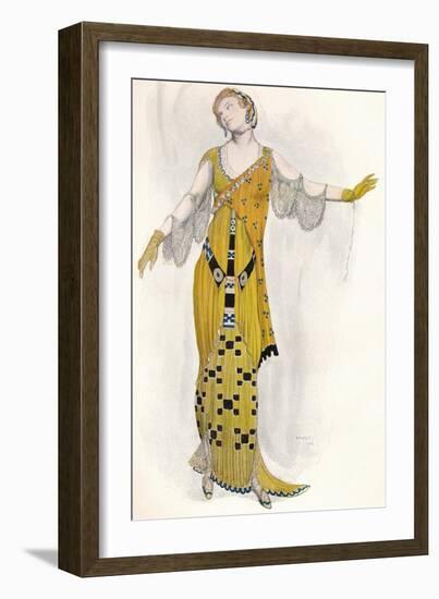 Fantaisie Sur Le Costume Moderne, Dione, C1910-Leon Bakst-Framed Giclee Print