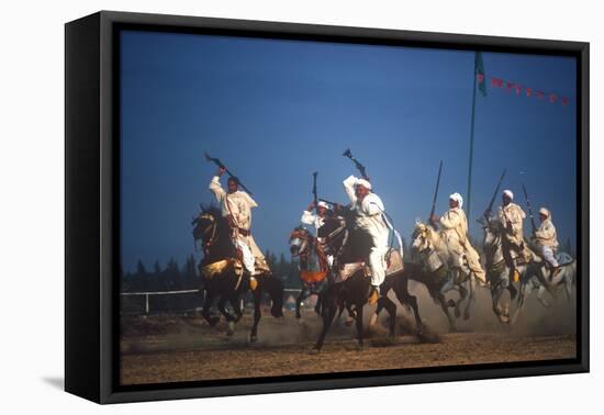 Fantasia Celebration, Meknes, Morocco-null-Framed Stretched Canvas