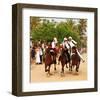 Fantasia, equestrian games in Midoun, Jerba Island, Medenine, Tunisia-null-Framed Art Print