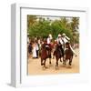 Fantasia, equestrian games in Midoun, Jerba Island, Medenine, Tunisia-null-Framed Art Print