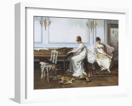 Fantasia in White, c.1854-Albert Ludovici-Framed Giclee Print
