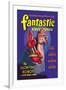 Fantastic Adventures: Floating Robot and Woman-null-Framed Art Print