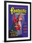 Fantastic Adventures: Floating Robot and Woman-null-Framed Art Print