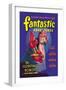 Fantastic Adventures: Floating Robot and Woman-null-Framed Art Print