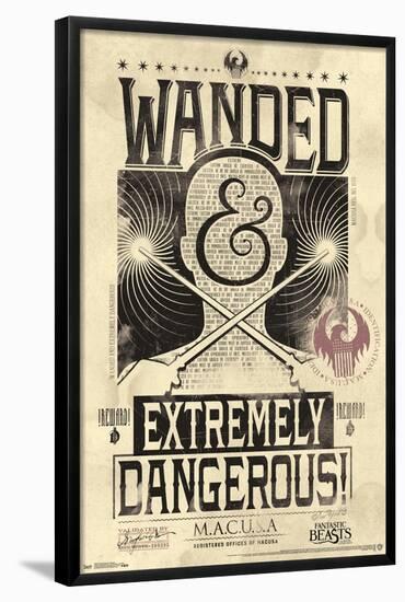 Fantastic Beasts And Where To Find Them - Wanded - Extremely Dangerous-Trends International-Framed Poster