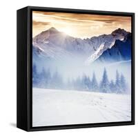 Fantastic Evening Winter Landscape-Leonid Tit-Framed Stretched Canvas