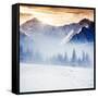 Fantastic Evening Winter Landscape-Leonid Tit-Framed Stretched Canvas