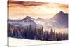 Fantastic Evening Winter Landscape-Leonid Tit-Stretched Canvas