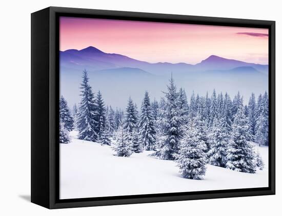 Fantastic Evening Winter Landscape-Leonid Tit-Framed Stretched Canvas