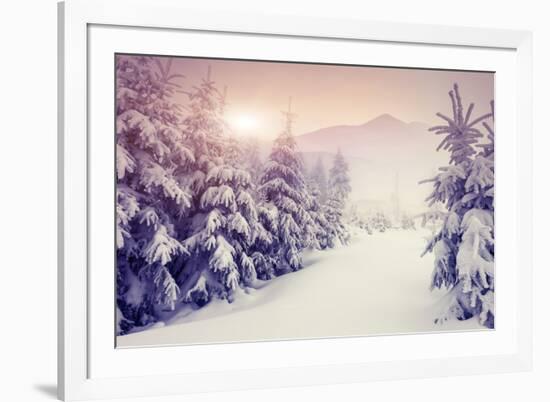 Fantastic Evening Winter Landscape-Leonid Tit-Framed Photographic Print