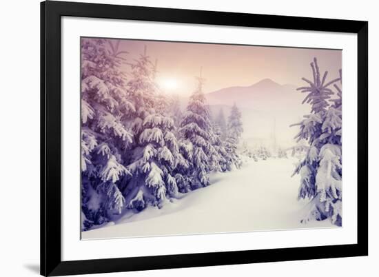 Fantastic Evening Winter Landscape-Leonid Tit-Framed Photographic Print