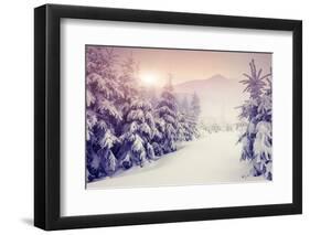 Fantastic Evening Winter Landscape-Leonid Tit-Framed Photographic Print