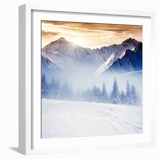 Fantastic Evening Winter Landscape-Leonid Tit-Framed Photographic Print