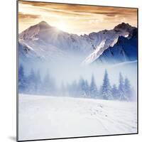 Fantastic Evening Winter Landscape-Leonid Tit-Mounted Photographic Print