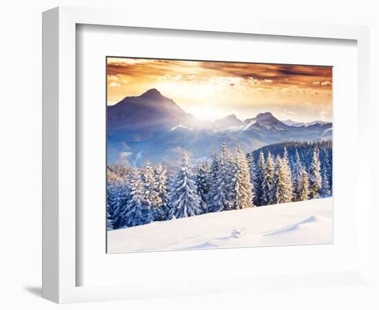 Fantastic Evening Winter Landscape-Leonid Tit-Framed Photographic Print