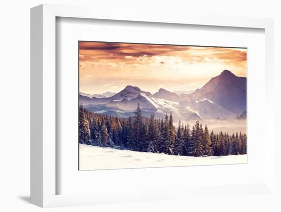 Fantastic Evening Winter Landscape-Leonid Tit-Framed Photographic Print