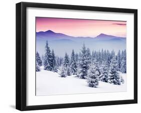 Fantastic Evening Winter Landscape-Leonid Tit-Framed Photographic Print