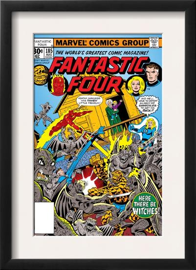 Fantastic Four N185 Cover: Thing-George Perez-Framed Art Print