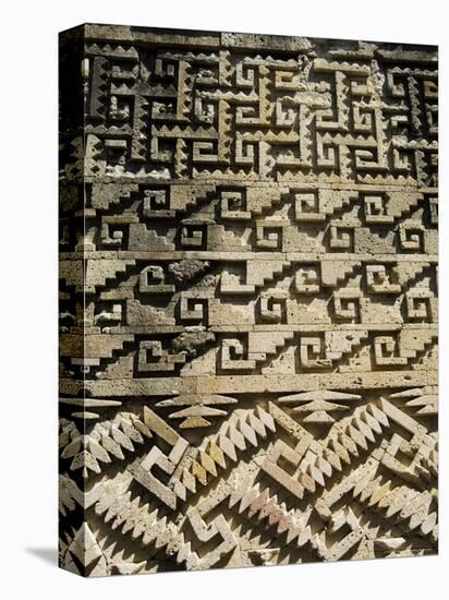 Fantastic Geometric Carving, Palace of the Columns, Mitla, Oaxaca, Mexico-Robert Harding-Stretched Canvas