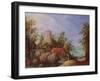 Fantastic Landscape with a Waterfall and Bridge-Paul Brill Or Bril-Framed Giclee Print