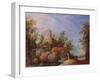 Fantastic Landscape with a Waterfall and Bridge-Paul Brill Or Bril-Framed Giclee Print