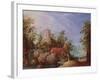 Fantastic Landscape with a Waterfall and Bridge-Paul Brill Or Bril-Framed Giclee Print