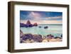 Fantastic Morning Blue Sea Glowing by Sunlight. Dramatic Scene. Black Sea, Crimea, Ukraine, Europe.-Leonid Tit-Framed Photographic Print