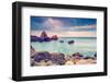 Fantastic Morning Blue Sea Glowing by Sunlight. Dramatic Scene. Black Sea, Crimea, Ukraine, Europe.-Leonid Tit-Framed Photographic Print