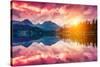 Fantastic Mountain Lake in National Park High Tatra. Dramatic Scenery. Strbske Pleso, Slovakia, Eur-Leonid Tit-Stretched Canvas