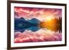 Fantastic Mountain Lake in National Park High Tatra. Dramatic Scenery. Strbske Pleso, Slovakia, Eur-Leonid Tit-Framed Photographic Print