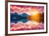 Fantastic Mountain Lake in National Park High Tatra. Dramatic Scenery. Strbske Pleso, Slovakia, Eur-Leonid Tit-Framed Photographic Print