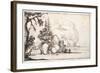 Fantastic Rocks by the Coast, Buildings at the Shore-Jacques Callot-Framed Giclee Print