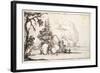 Fantastic Rocks by the Coast, Buildings at the Shore-Jacques Callot-Framed Giclee Print