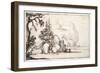 Fantastic Rocks by the Coast, Buildings at the Shore-Jacques Callot-Framed Giclee Print