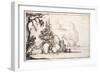 Fantastic Rocks by the Coast, Buildings at the Shore-Jacques Callot-Framed Giclee Print