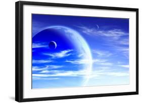 Fantastic Sky with Three Planets-frenta-Framed Photographic Print