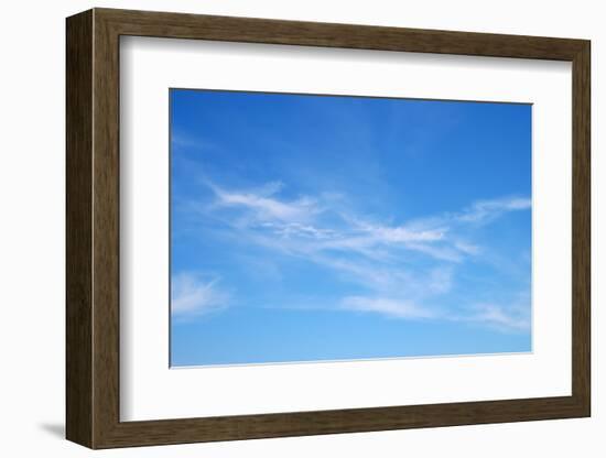 Fantastic Soft White Clouds against Blue Sky-soleg_1974-Framed Photographic Print