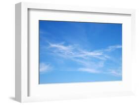 Fantastic Soft White Clouds against Blue Sky-soleg_1974-Framed Photographic Print